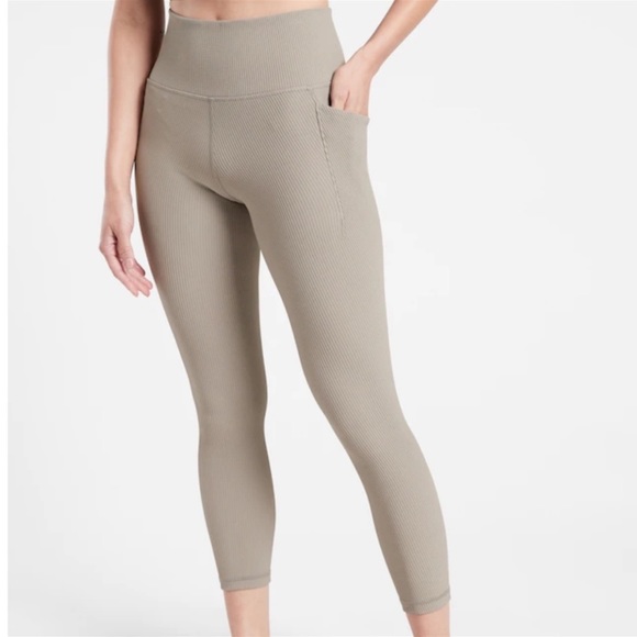 Athleta salutation stash rib athletic pants length 7/8, size small - Picture 6 of 12